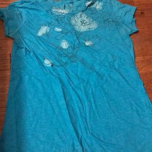 Blue Floral Aeropastel Tshirt